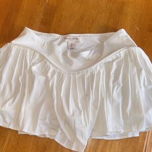 Laura Ashley White Pleated Mini Skirt